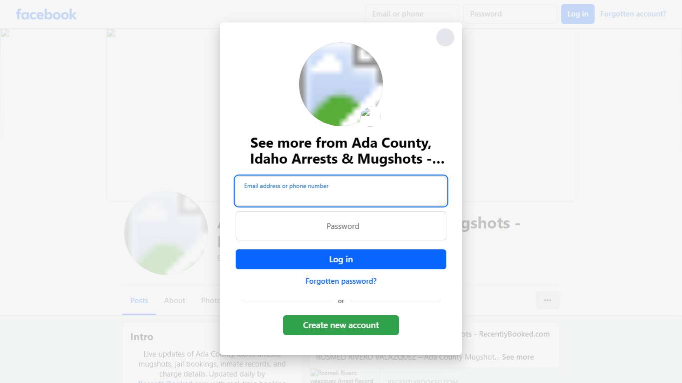 Ada County, Idaho Arrests & Mugshots - RecentlyBooked.com Facebook